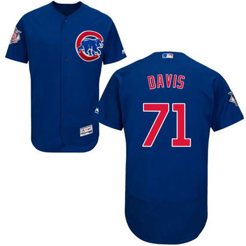 Cubs #71 Wade Davis Blue Flexbase Authentic Collection Stitched MLB Jersey